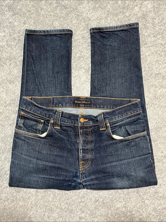 Nudie Jeans Other - Nudie Jeans Grim Tim Dry Navy Organic Stretch Denim Jeans